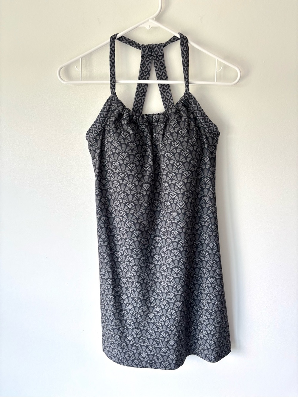 prAna Quinn Mini Athletic Dress Geometric Halter Neck Outdoor Activewear